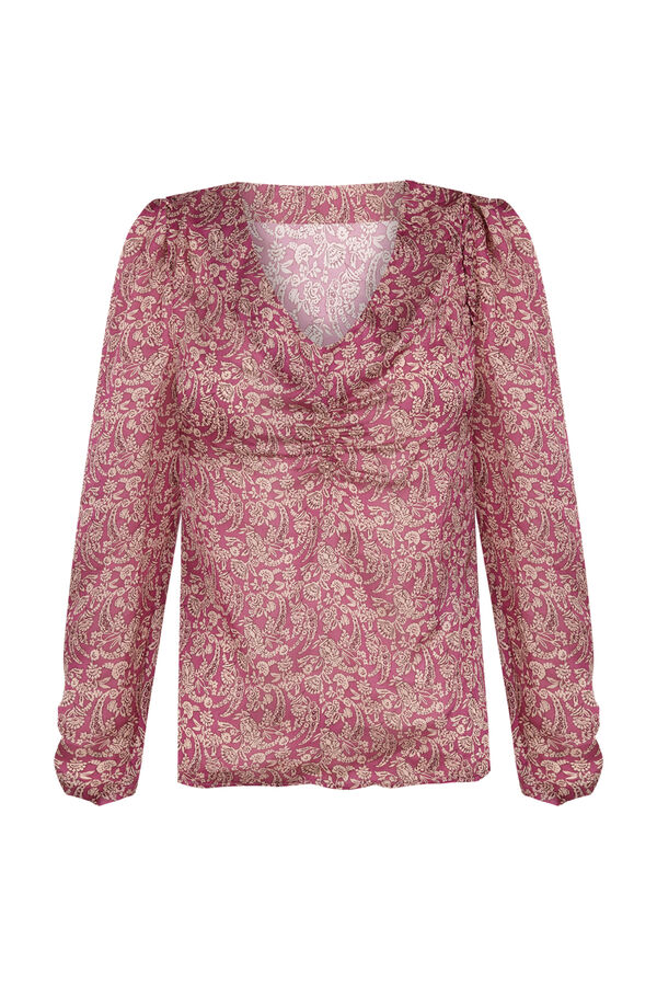 Hoss Intropia Rita. Blusa estampada. Rosa