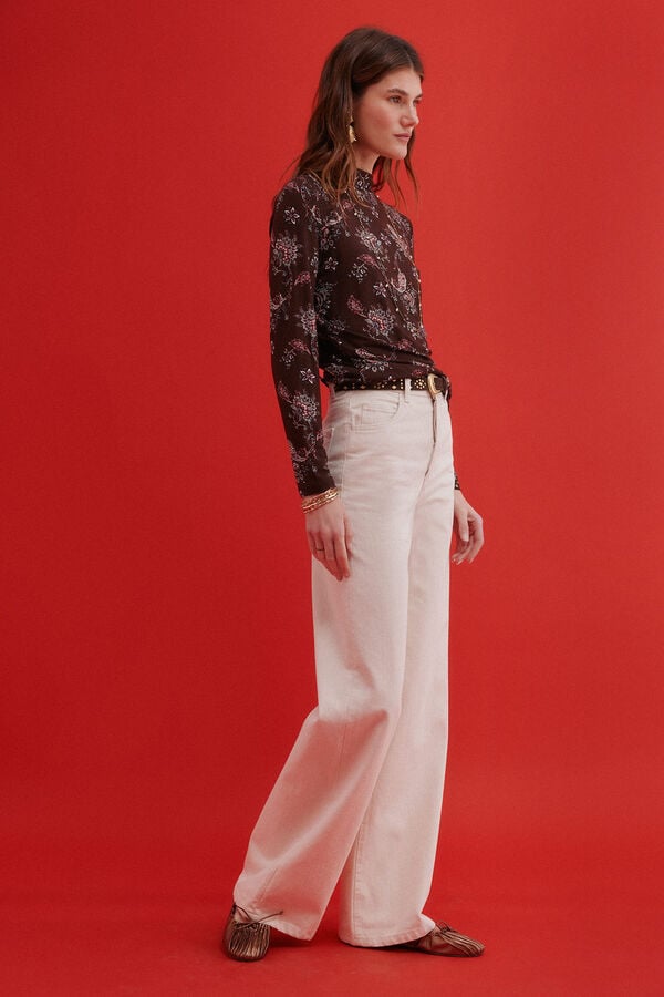 Hoss Intropia Mar. Camiseta estampada Estampado Marron