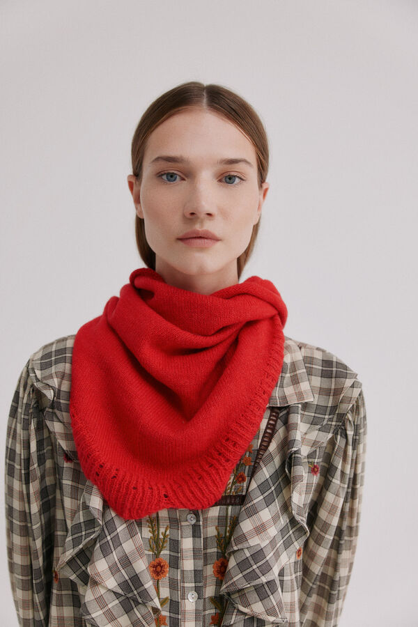 Hoss Intropia Lily. Xaile de malha com ondas Vermelho