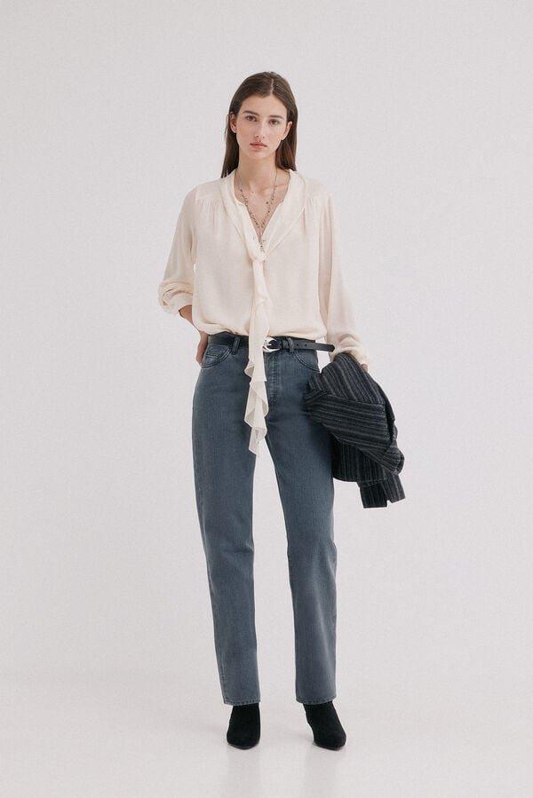 Hoss Intropia Casie. Blusa fluida Ecru