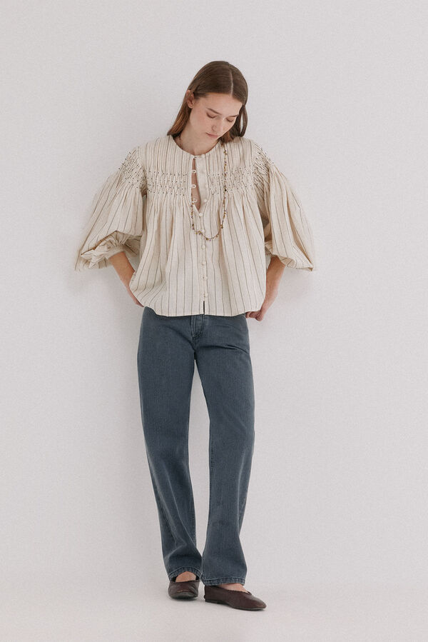 Hoss Intropia Cayetana. Blusa fluida Marfil