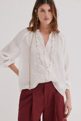 Hoss Intropia Constance. Blusa manga larga Blanco