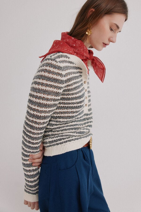 Hoss Intropia Ida. Jersey a rayas Azul marino