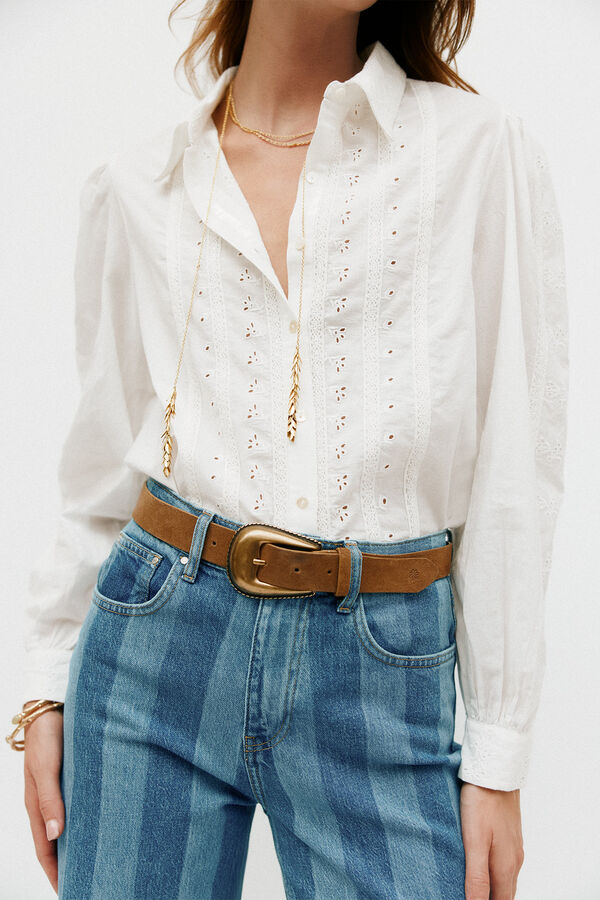 Hoss Intropia Carmen. Blusa minimalista Marfil