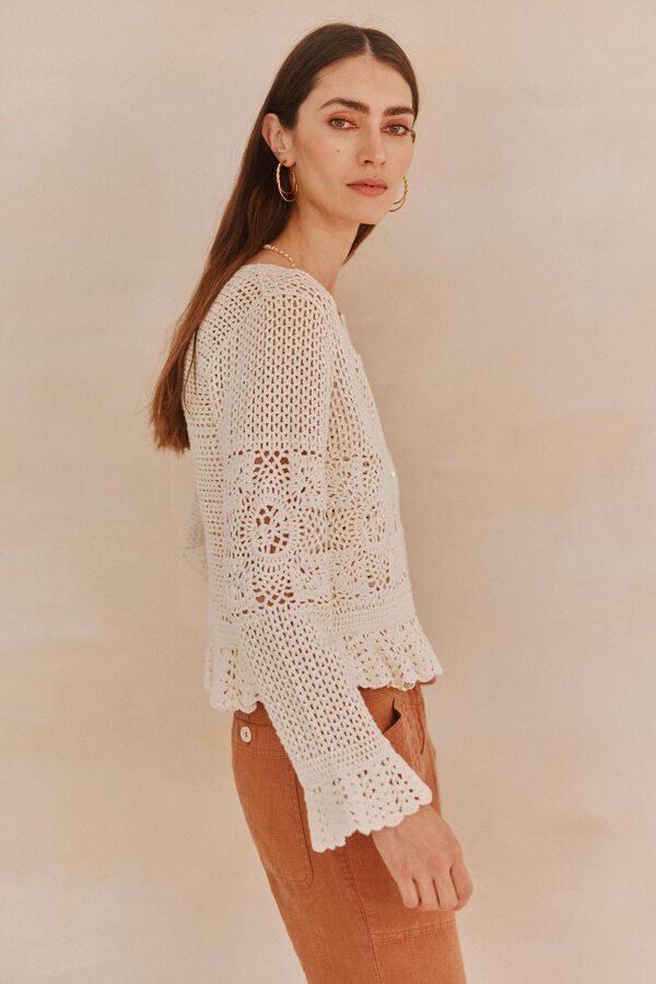 Hoss Intropia Sia. Chaqueta de crochet Marfil