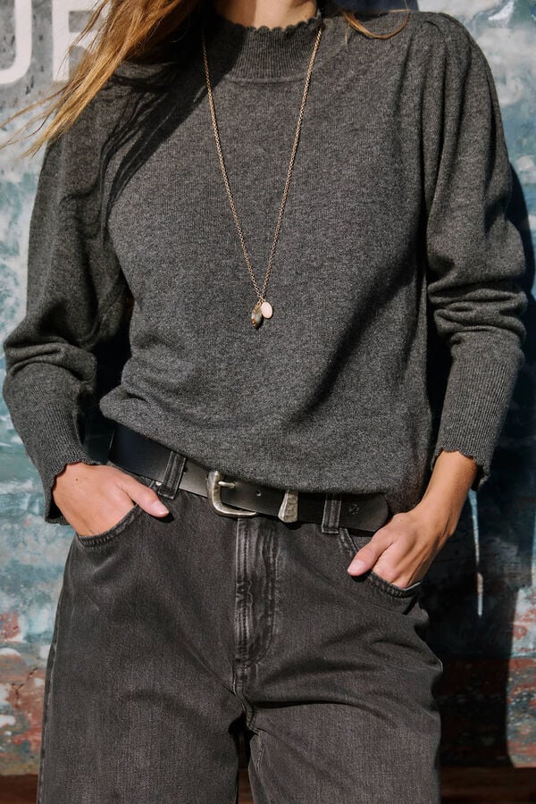 Hoss Intropia Ingrid. Jersey manga larga Gris