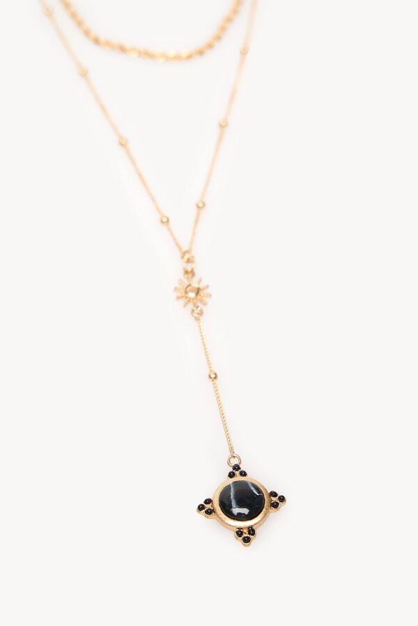 Hoss Intropia María. Collar largo multicadenas Dorado