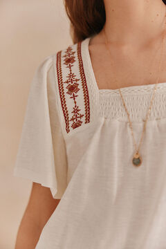 Hoss Intropia Fernanda. camiseta bata Ecru