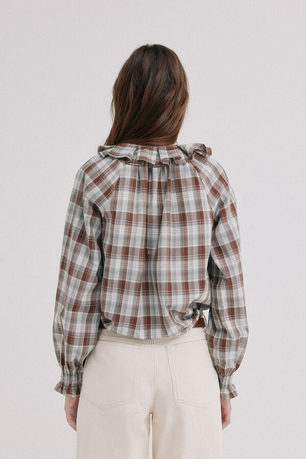 Hoss Intropia Celsa.Blusa aos quadrados Azul