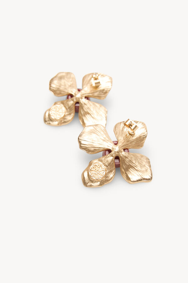 Hoss Intropia Lourdes. Brincos flor Dourado