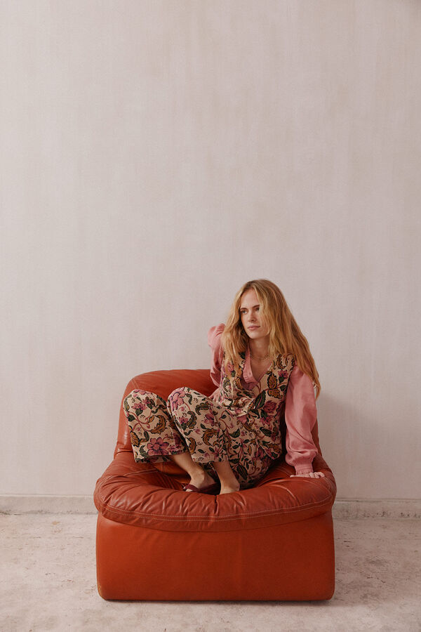 Hoss Intropia Priscila. Pantalones estampados Marfil