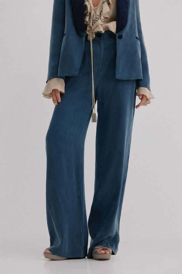 Hoss Intropia Palmira. Pantalones fluidos Azul marino
