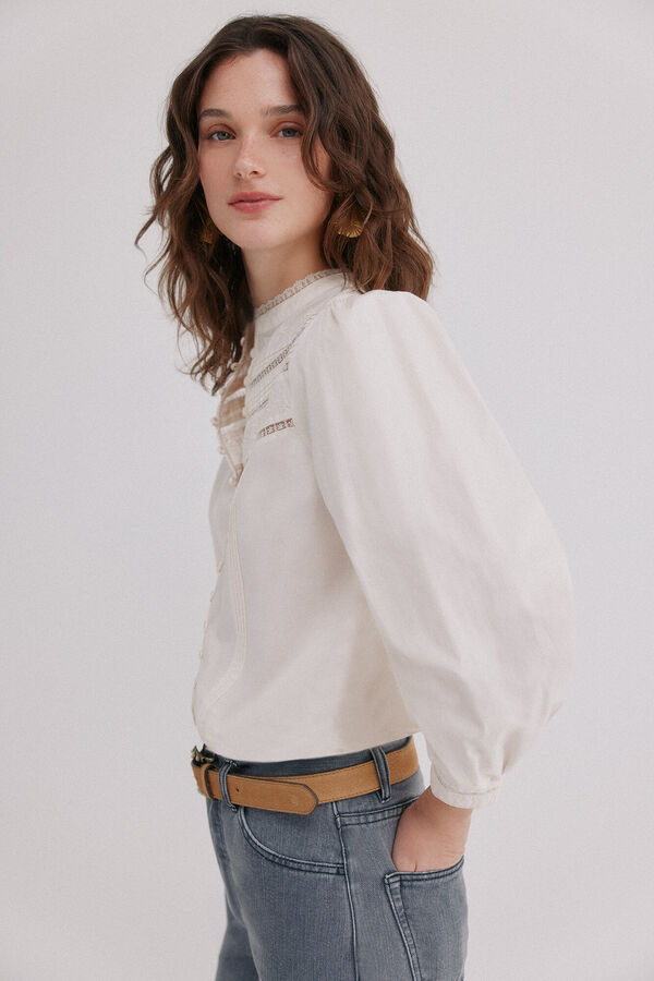 Hoss Intropia Catherine. Blusa rom&acirc;ntica Beige