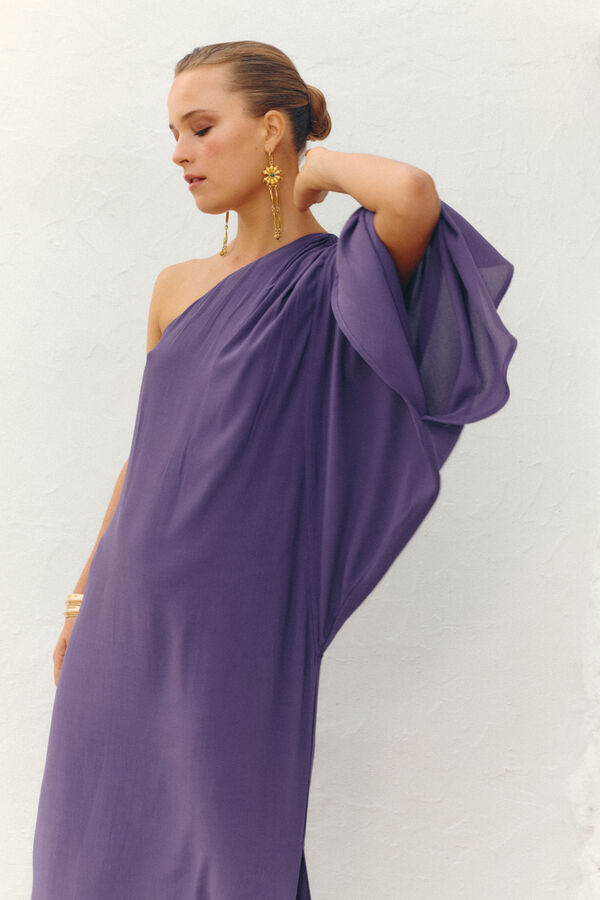 Hoss Intropia Adriana. Vestido assimétrico liso Roxo