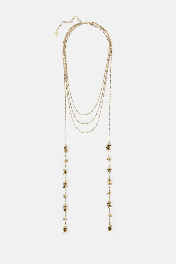 Hoss Intropia Luisa. Colar gravata banhado a ouro Dourado