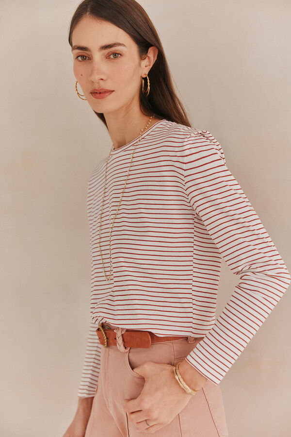 Hoss Intropia Fabia. Camiseta marinera Coral