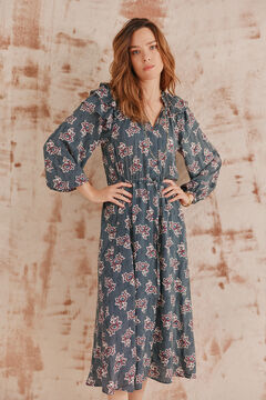 Hoss Intropia Alejandra. Vestido estampado. Estampado Turquesa