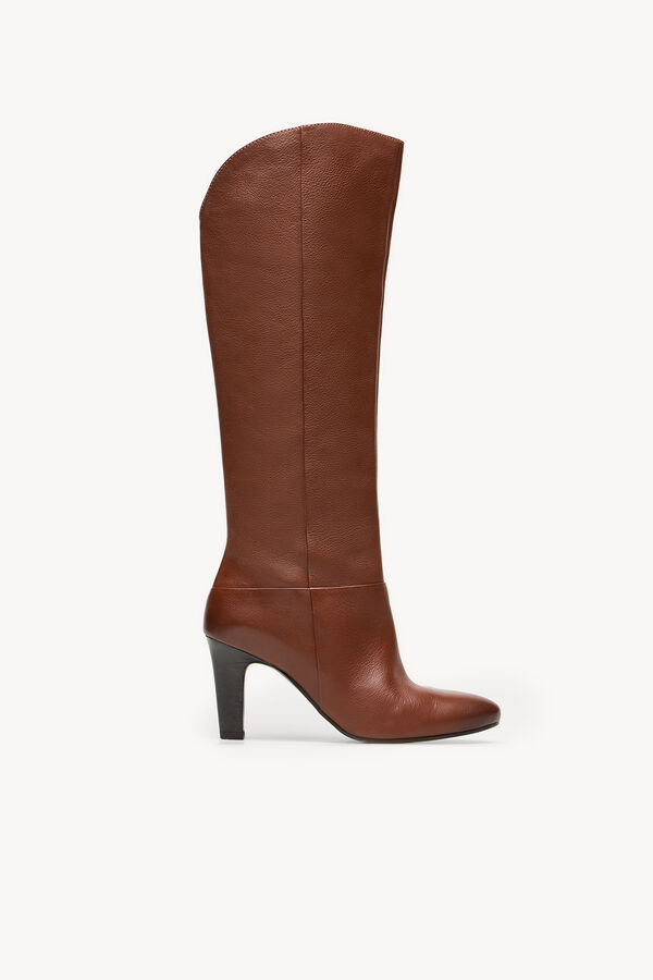 Hoss Intropia Lidia. Botas piel caña alta Marron