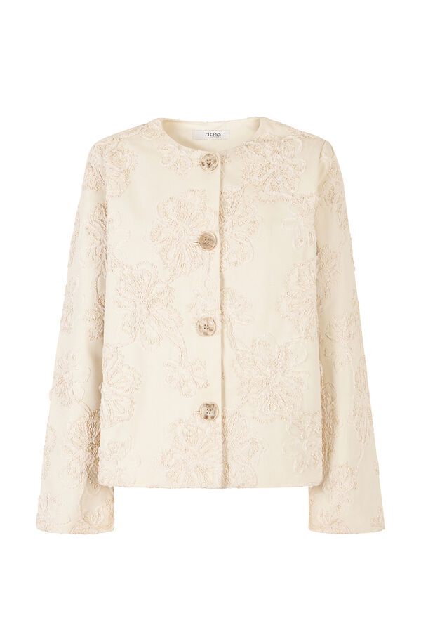 Hoss Intropia Eider. casaco jacquard Ecru