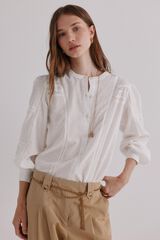 Hoss Intropia Geneviève. Blusa romântica Ecru