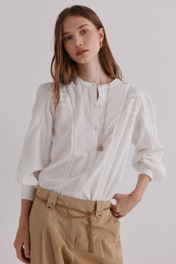 Hoss Intropia Geneviève. Blusa romântica Ecru
