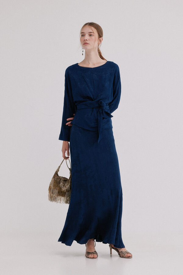 Hoss Intropia Calia. Blusa jacquard Azul