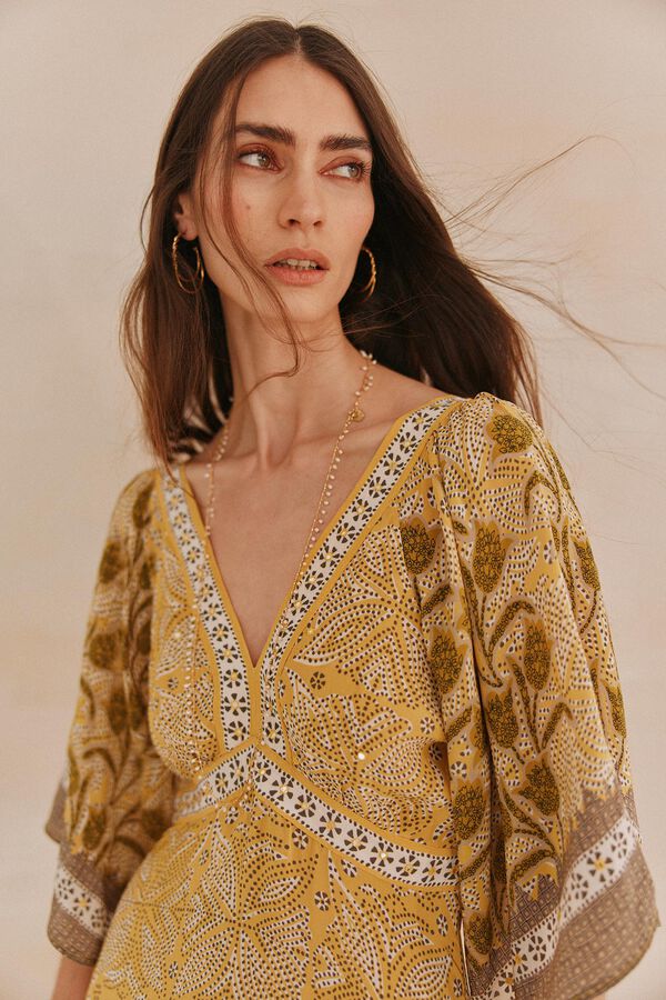 Hoss Intropia Leonora. Vestido estampado Amarillo