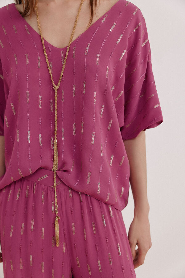 Hoss Intropia Gia. Top lentejuelas Morado