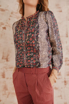 Hoss Intropia Creta. Blusa estampada. Estampado rojo