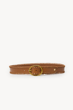 Hoss Intropia Martina. Cinto pele Dourado