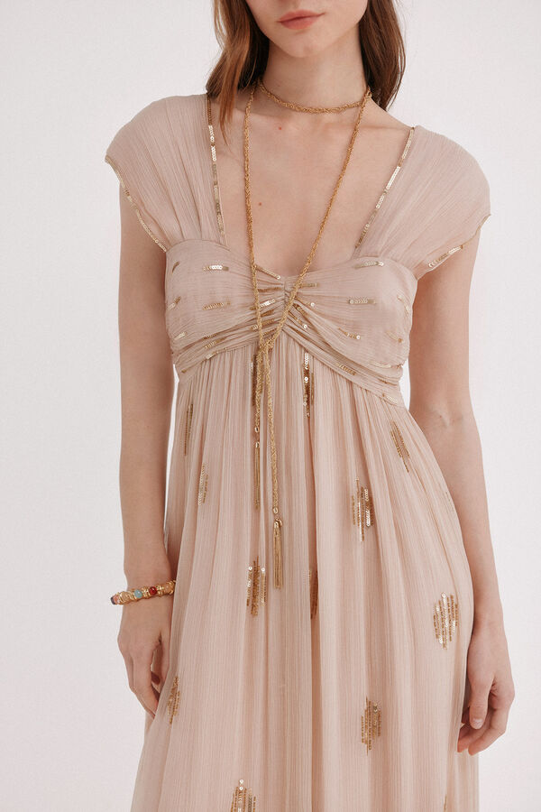 Hoss Intropia Aurora. Vestido bordado Subiu