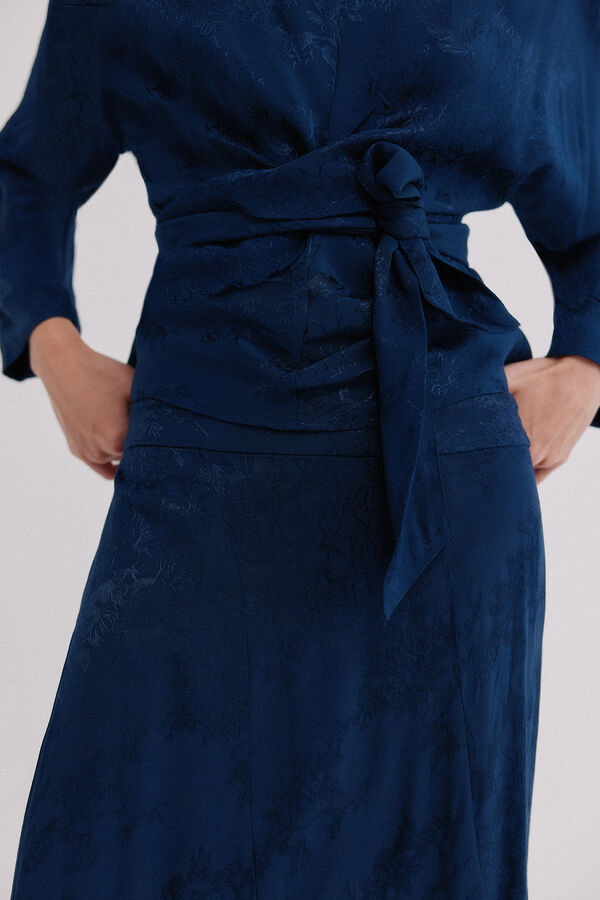 Hoss Intropia Calia. Blusa jacquard Azul
