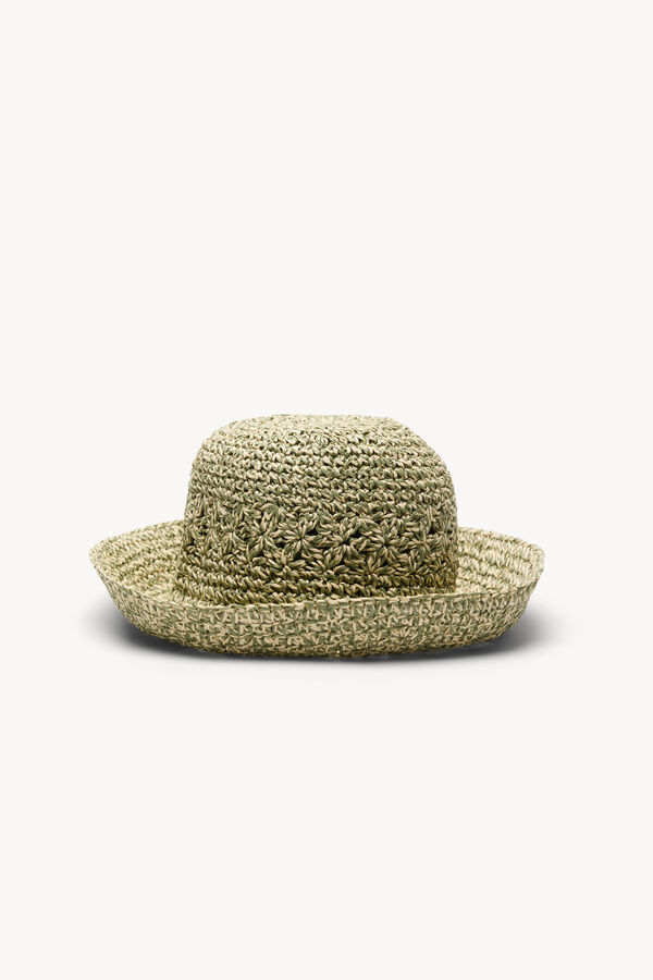 Hoss Intropia Larisa. chap&eacute;u bucket de r&aacute;fia Verde
