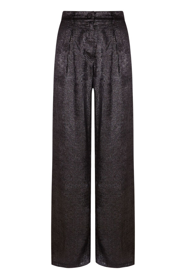 Hoss Intropia Penélope. Pantalón amplio con lurex Gris