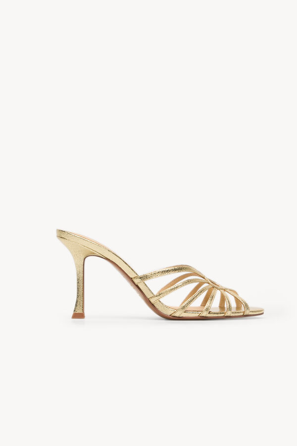 Hoss Intropia Mireia. Sandália mule Dourado
