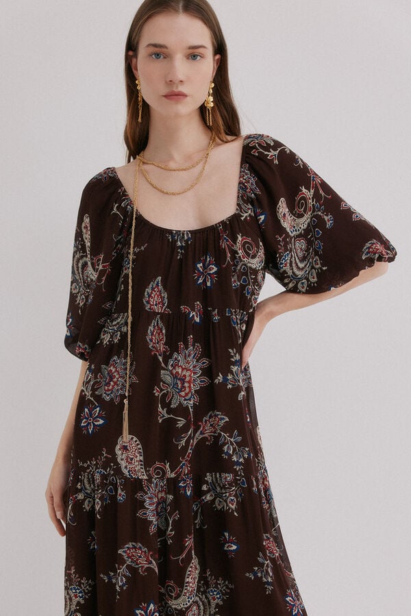 Hoss Intropia Adela. Vestido estampado Estampado Marron