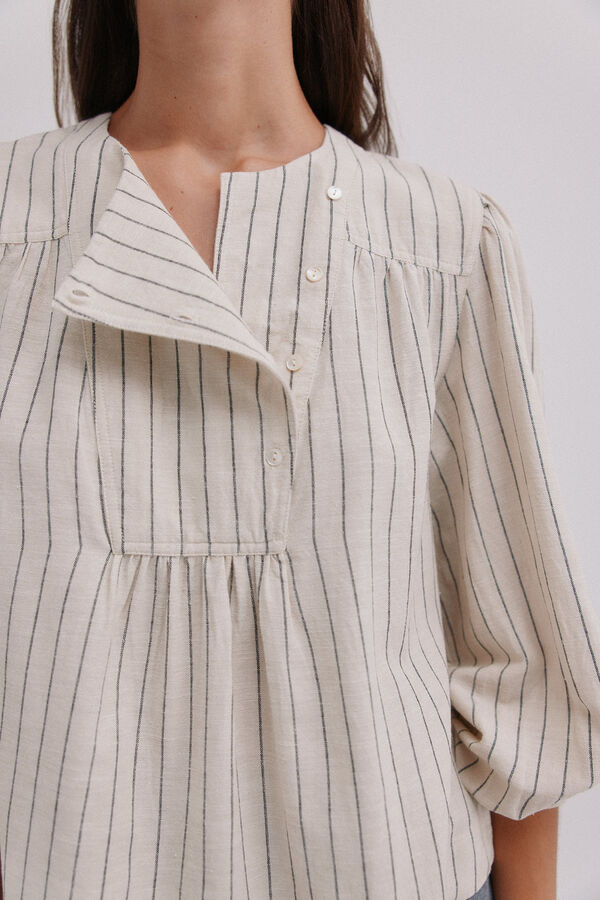 Hoss Intropia Griselda. Blusa a rayas Marfil