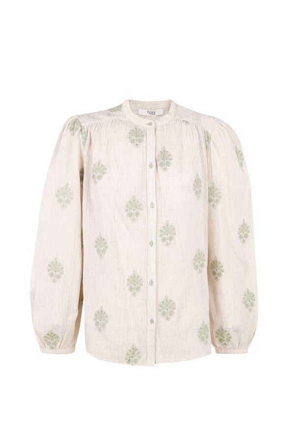 Hoss Intropia Graça. Blusa bordada Ecru