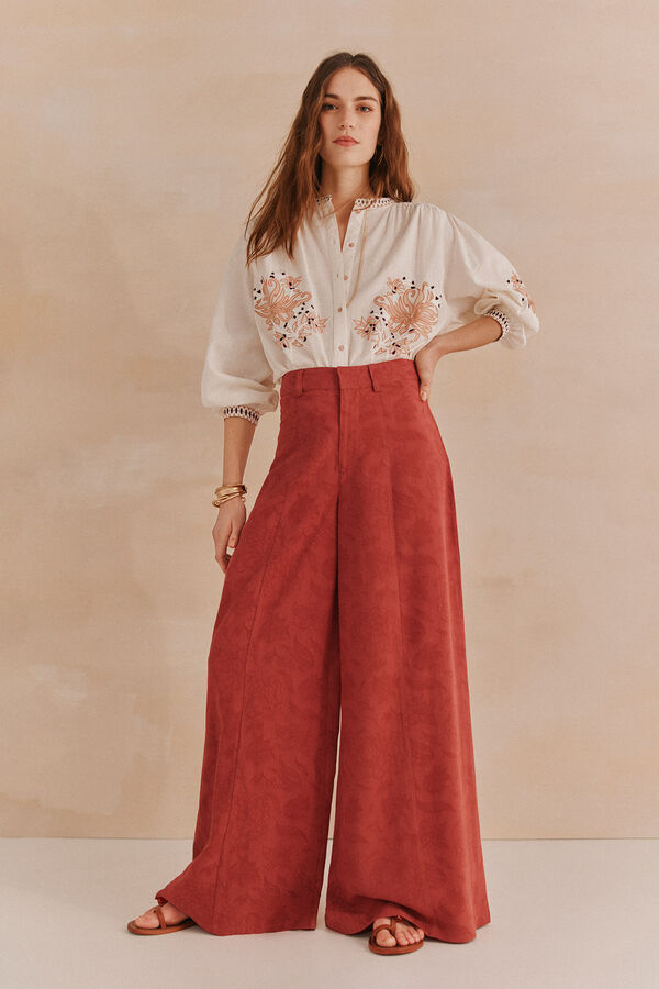 Hoss Intropia Pelia. Calça jacquard Vermelho