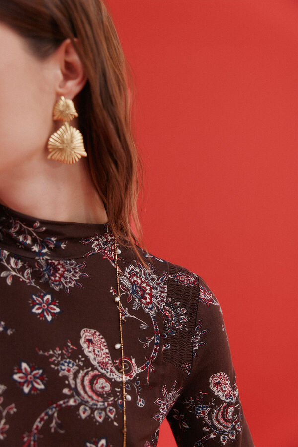 Hoss Intropia Mar. Camiseta estampada Estampado Marron