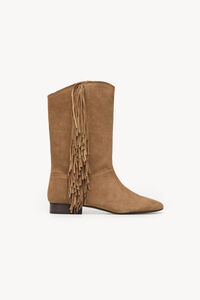 Hoss Intropia Lola. Botas serraje flecos