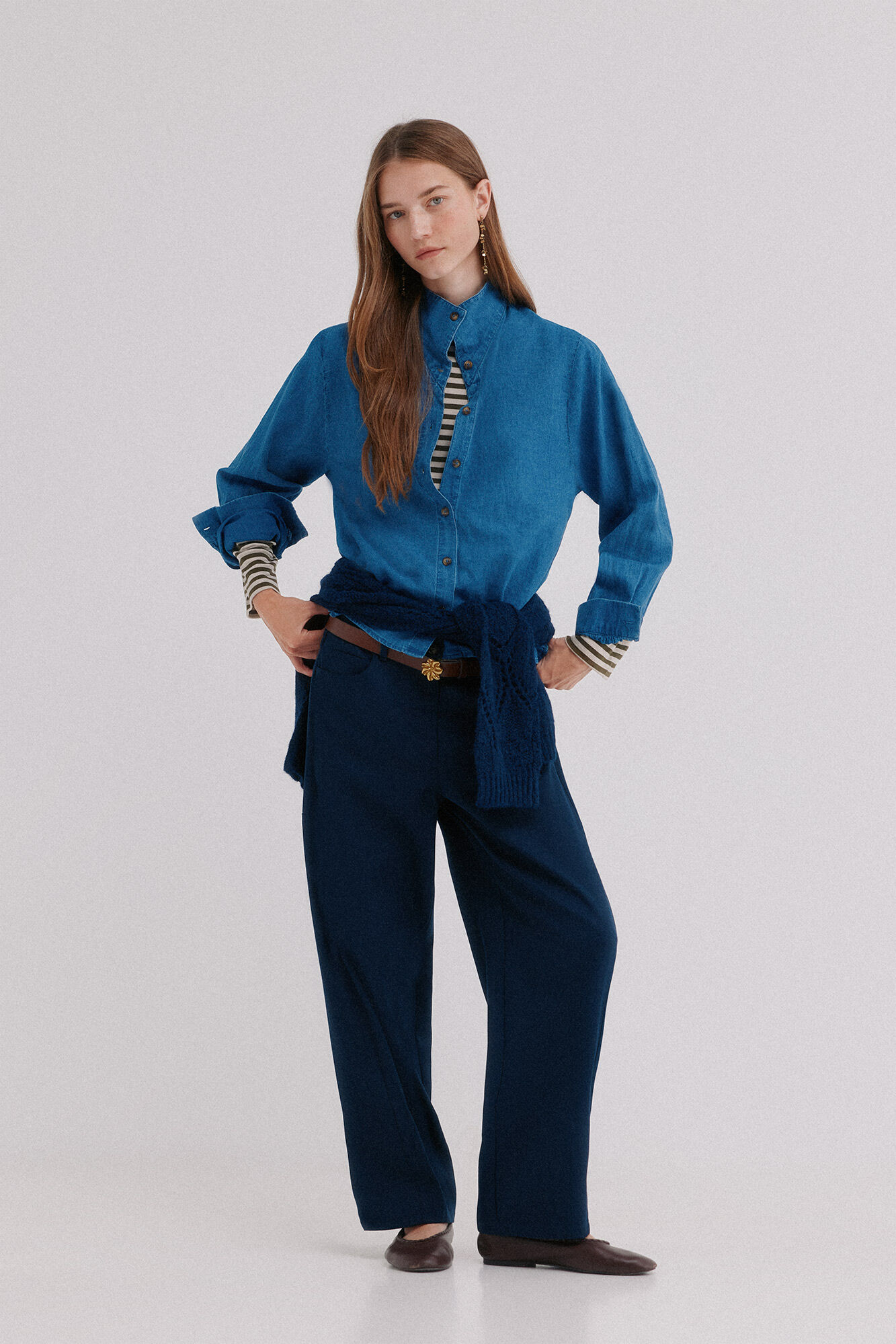 Hoss Intropia Coria. Camisa de ganga