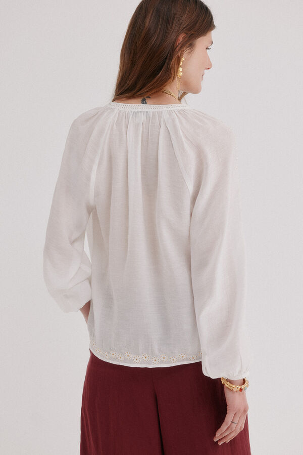 Hoss Intropia Constance. Blusa manga larga Blanco