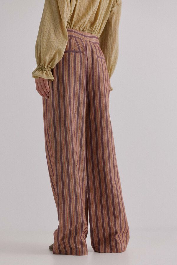 Hoss Intropia Phoebe. Pantalón a rayas Marfil
