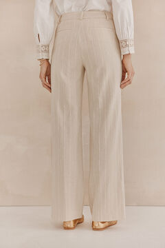 Hoss Intropia Petra. Pantalones pinza Marfil