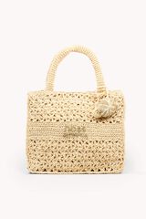 Hoss Intropia Nadia. Bolso fibras naturales trenzadas Beige