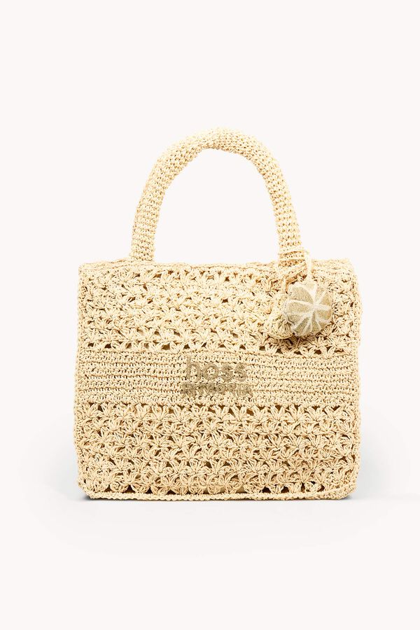 Hoss Intropia Nadia. Bolso fibras naturales trenzadas Beige