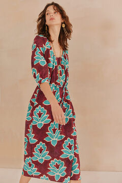 Hoss Intropia Celina. Vestido estampado.  Roxo