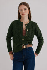 Hoss Intropia Ivette. Cárdigan calado Verde