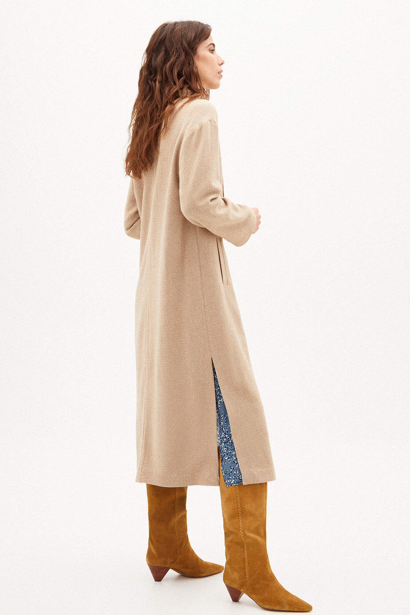 Abrigo largo sale beige